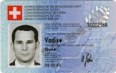 Spécimen de carte d'identité suisse